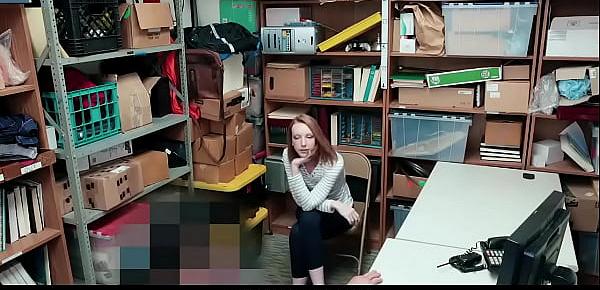  Redhead Shoplifter Faces Hard Time With Cop